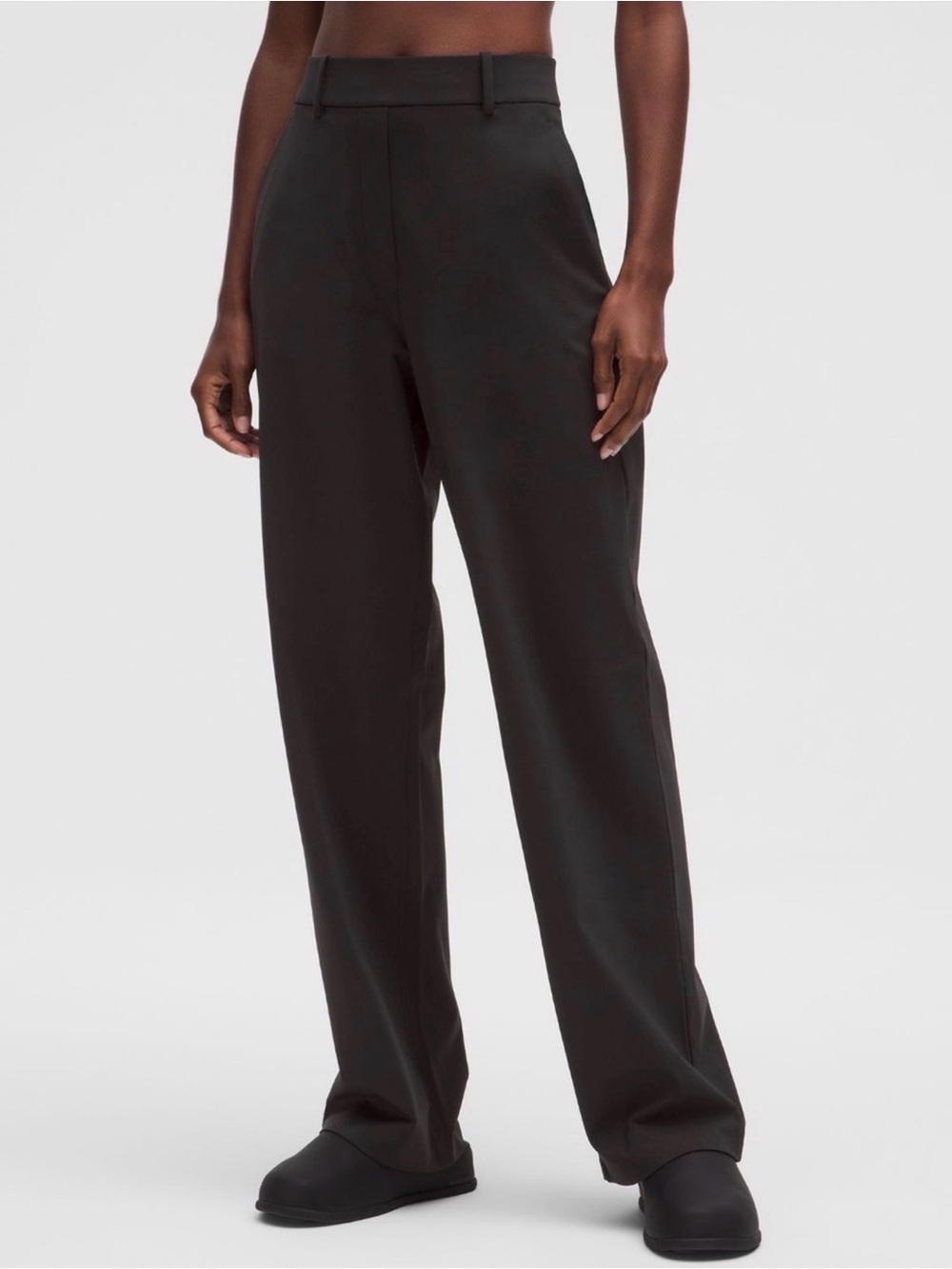 Lululemon M Daydrift Women's Wide-Leg High Rise Business Casual Trousers Black